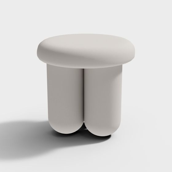 Double Column Stool 3D model