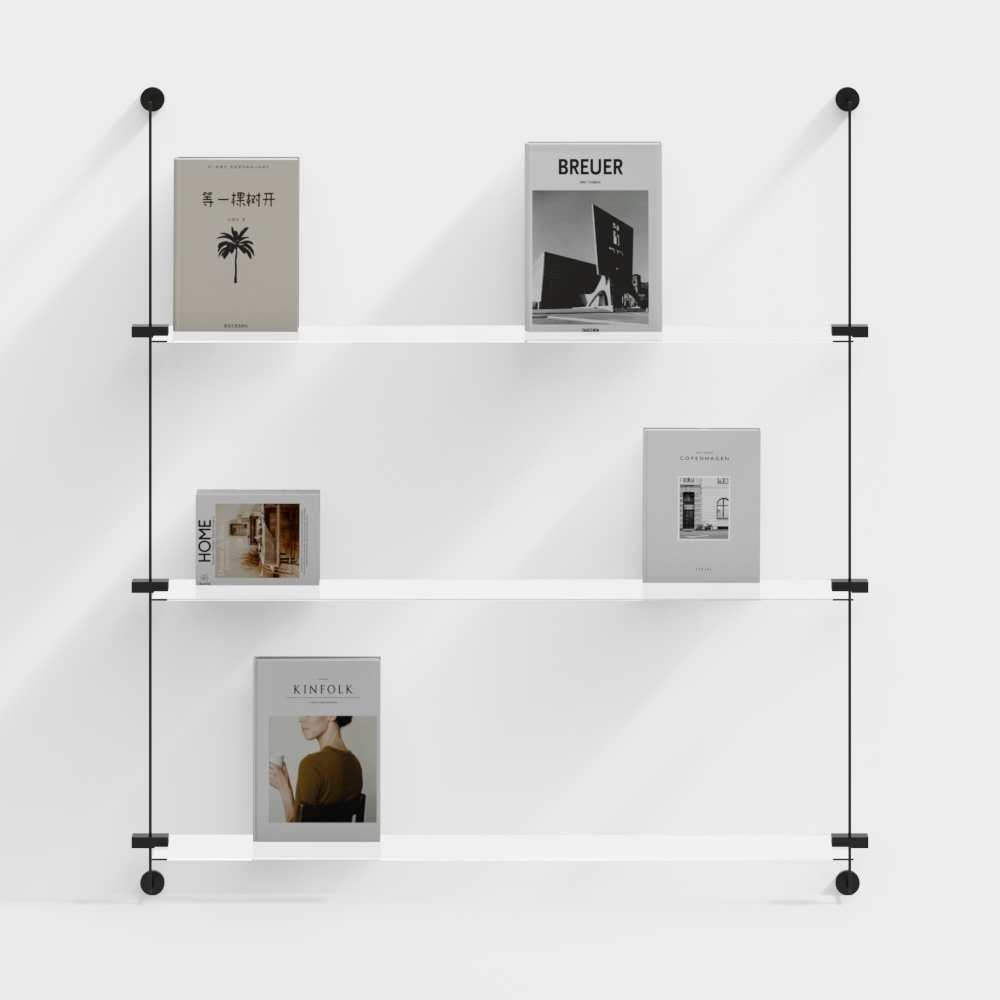 Modern Wall-Mounted Metal Shelf