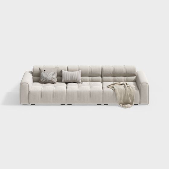 Cream Style Multi-Person Sofa