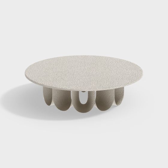 Streamlined Round Table 3D model
