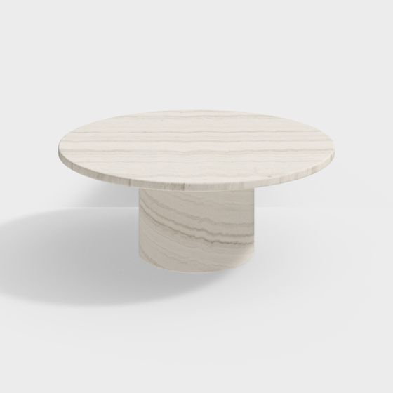 Elegant Marble Round Table 3D model