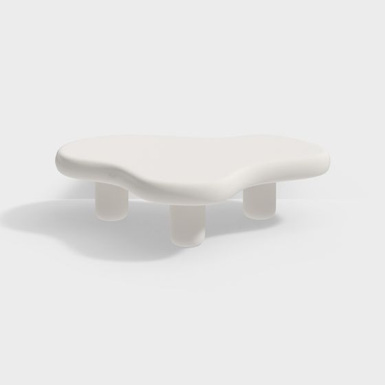 Elegant Curved Small Table 3D model for Modern Spaces