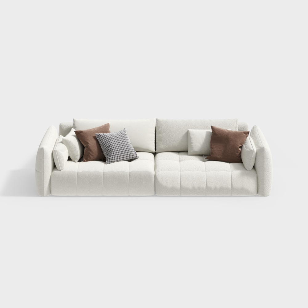 크림 스타일 다인용 소파