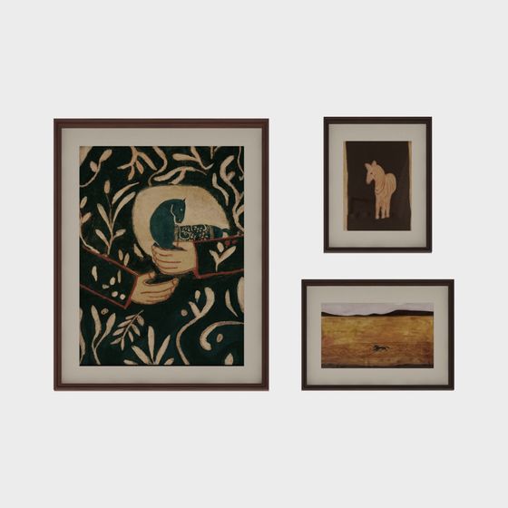 Abstract Art Frames 3D model