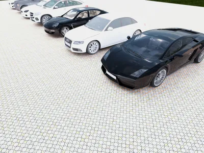 Modern Gray Elegance: A Sleek and Functional Garage Space