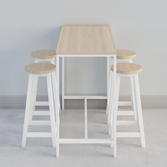 Minimalist Bar Table Set 3D model