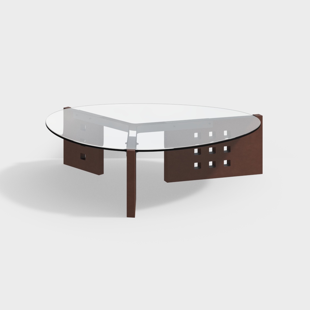 French Glass Coffee Table