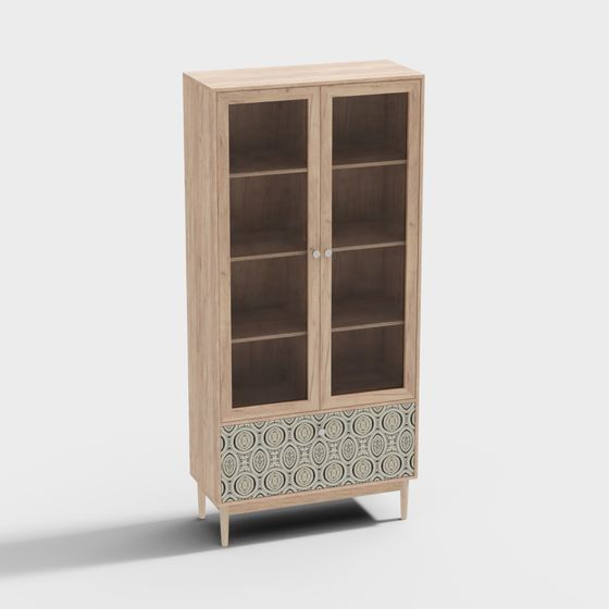 Vintage Elegance Bookshelf 3D model for Creative Spaces