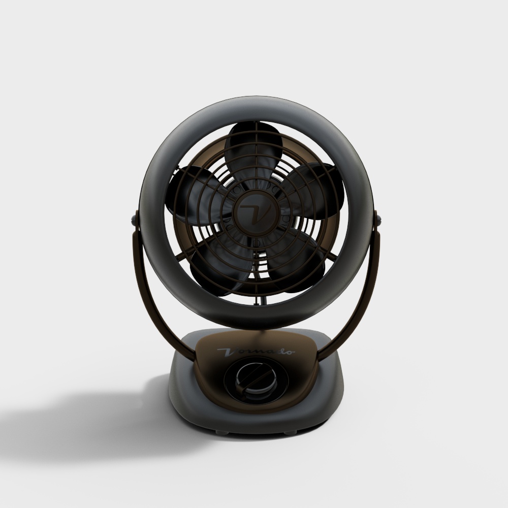 Vintage Swirl Fan 3D model for Modern Design