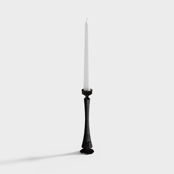 Stylish Low-Polygon Candle Holder 3D model