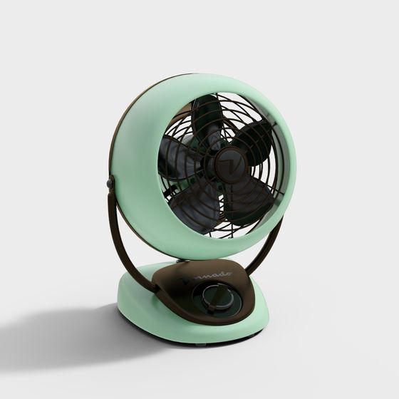 Retro Table Fan 3D Model Design