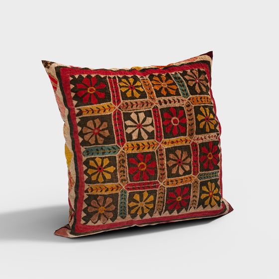 Vintage Style Pillow 3D Model for Artistic Projects