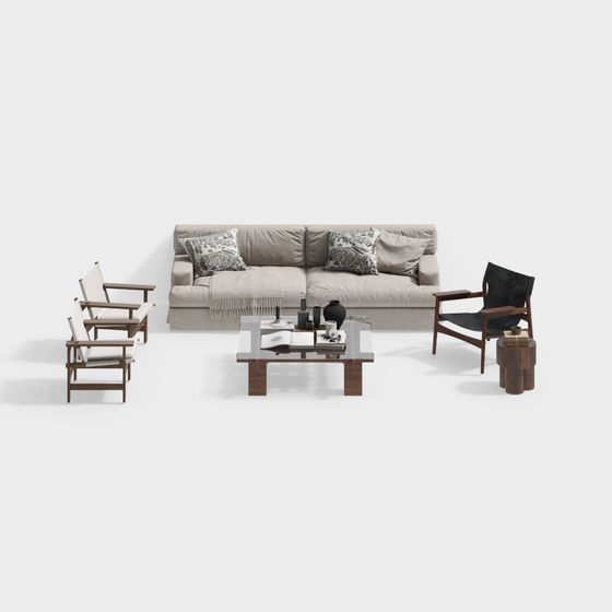 Modern Minimalist 3D Furniture Set