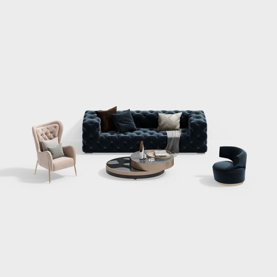 Urban Elegance 3D model Sofa Set