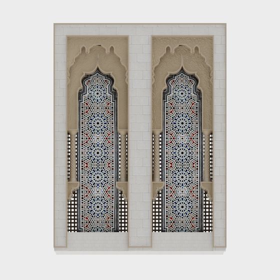 Arabesque Window 3D model for Unique Designs