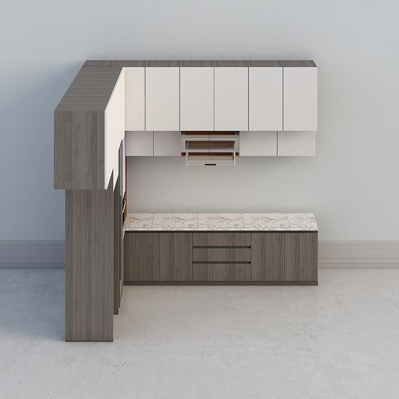 Urban Minimalist Kitchen 3D model