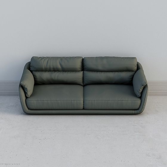 Stylish Low-Polygon Sofa 3D model for Contemporary Spaces