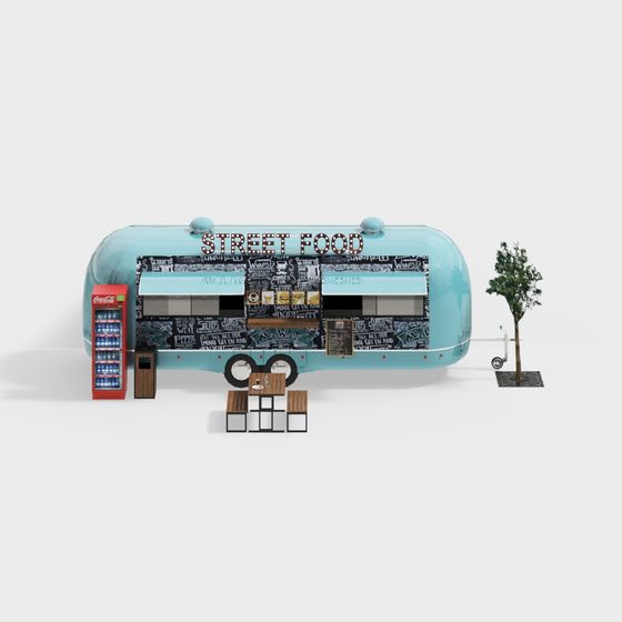 Mobile Food Truck 3D model for Urban Projects