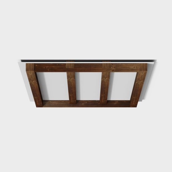 Rustic Wooden Table 3D model