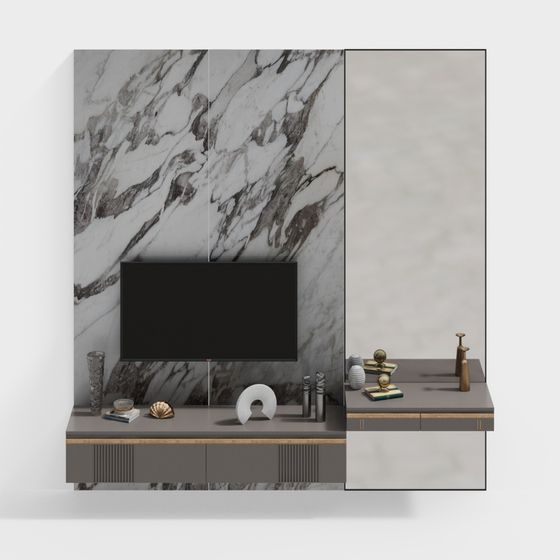 Urban Living Room TV Cabinet 3D model