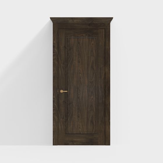 Vintage Walnut Door 3D model for Creative Spaces