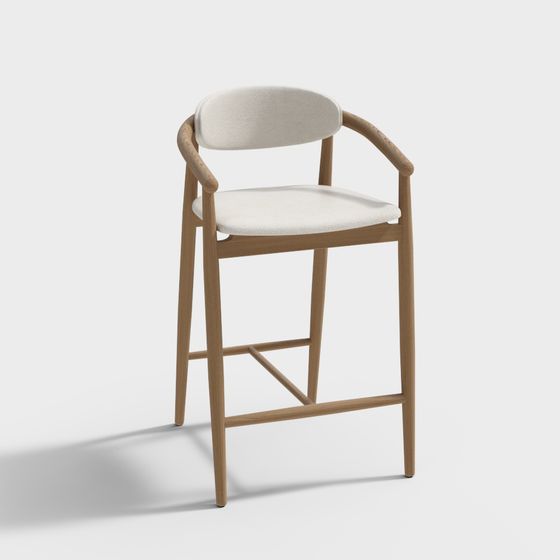 Cozy Barstool 3D model