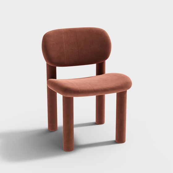Stylish Coral Armchair 3D model for Modern Interiors