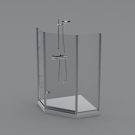 Sleek Shower 3D model for Modern Spaces