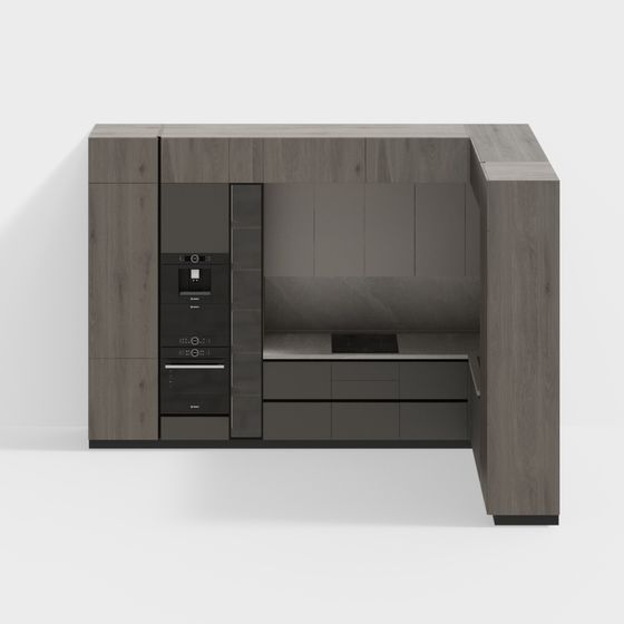 Minimalist Kitchen Cabinet Door 3D model