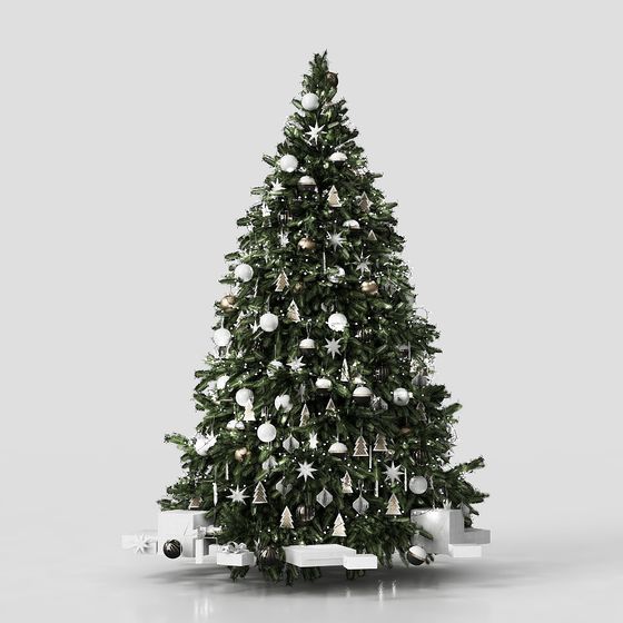 Charming Low-Poly Christmas Tree 3D model