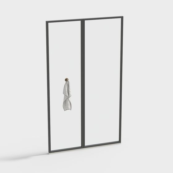 Elegant Glass Sliding Door 3D model