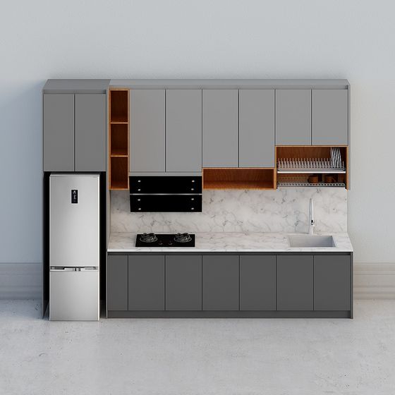 Elegant Kitchen 3D Model for Modern Interiors