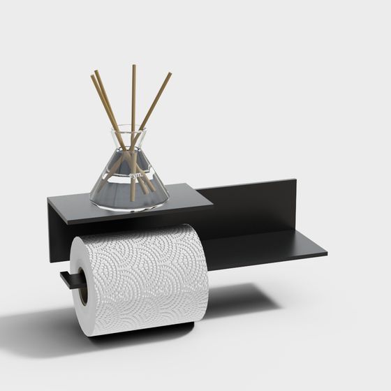 Minimalist Bathroom Shelf 3D model