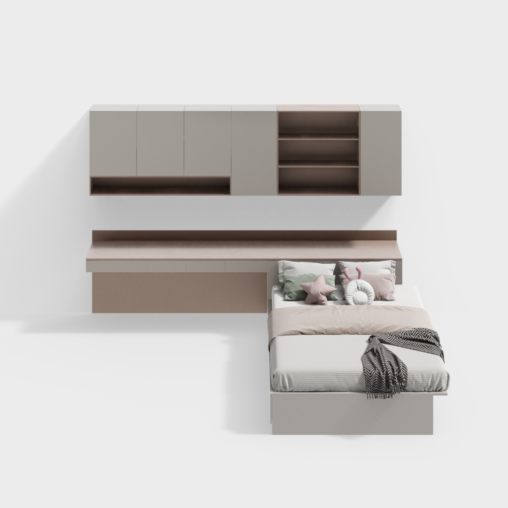 現代的な女の子の畳ベッド