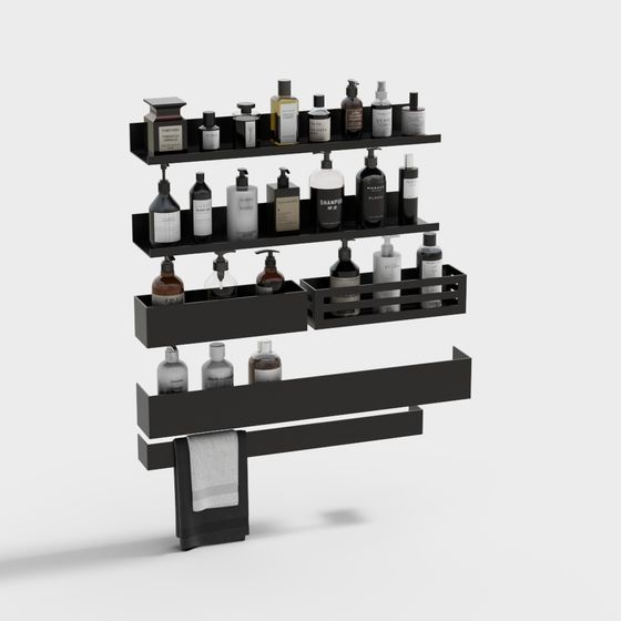 Modern Minimalist Bathroom Storage Rack 3D model
