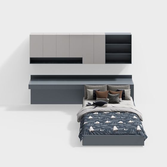 モダン子供部屋の畳とデスク