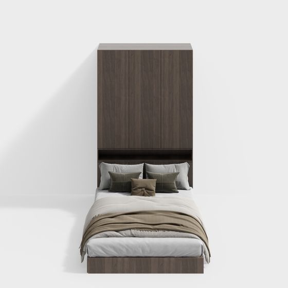 Urban Bedroom Bed 3D model for Modern Interiors