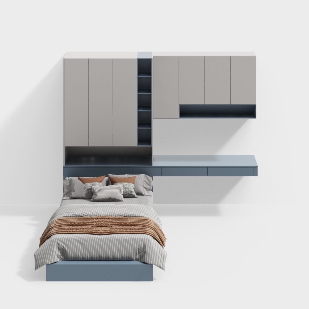 Modern Children's Room Tatami with Desk