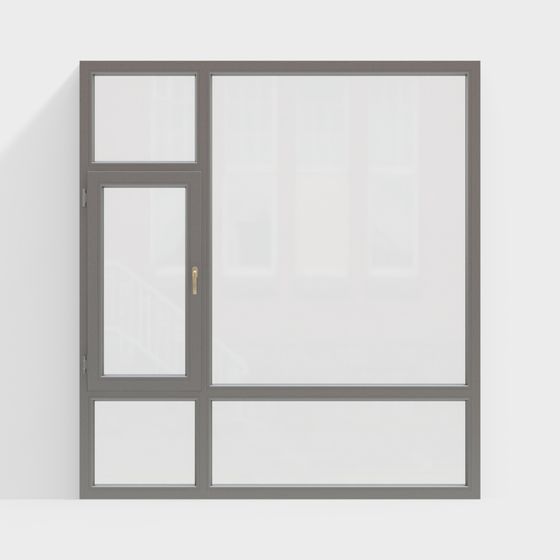Minimalist Glass Window 3D model