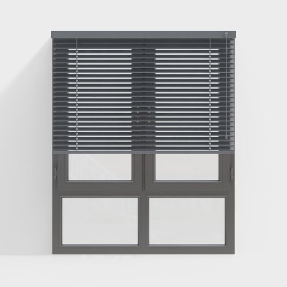 Minimalist Louvered Window 3D model