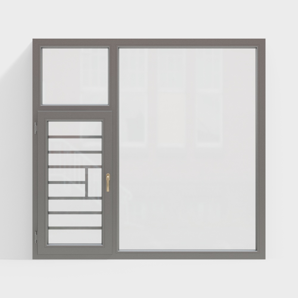 Elegant Low-Polygon Glass Window – Minimalist Modern Design