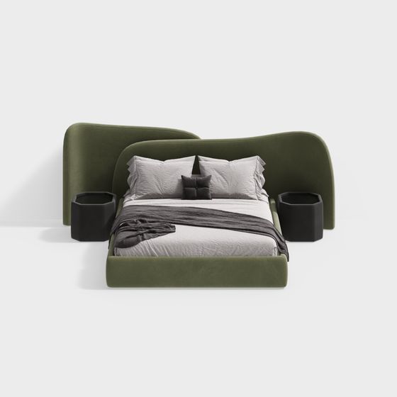 Curve Comfort 3D Model Bed for Contemporary Spaces