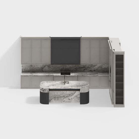 Minimalist Living Room TV Cabinet 3D model