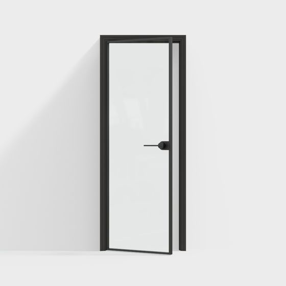 Stylish Glass Door 3D model for Modern Spaces