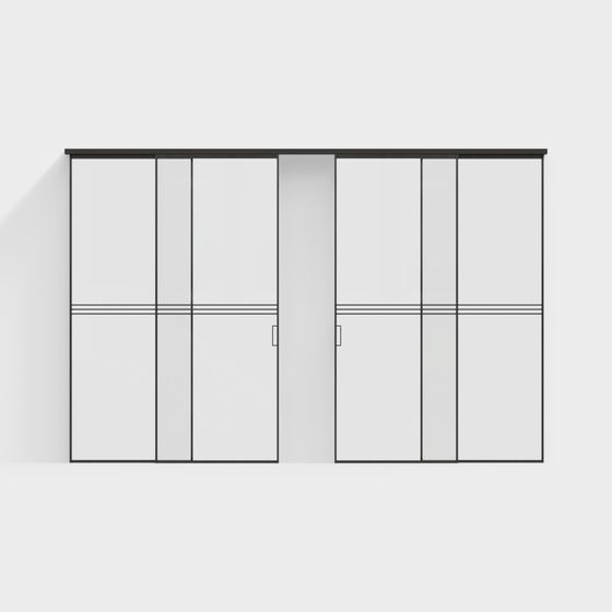 Industrial Style Sliding Door 3D model