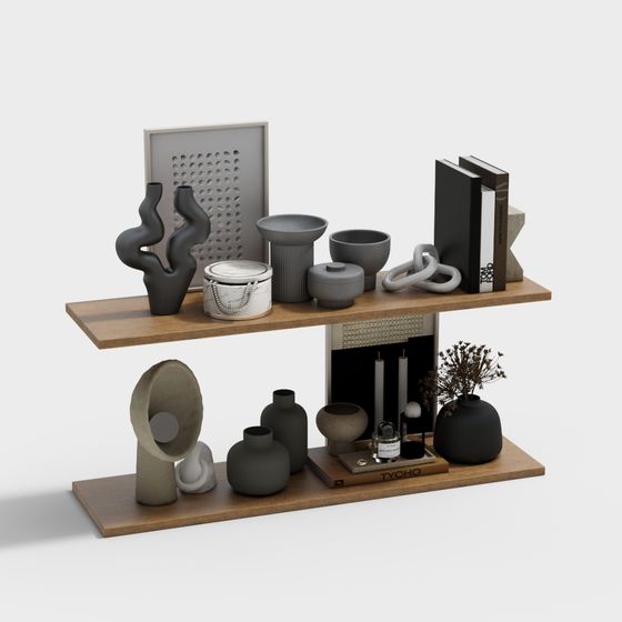 Urban Shelf Decor 3D model