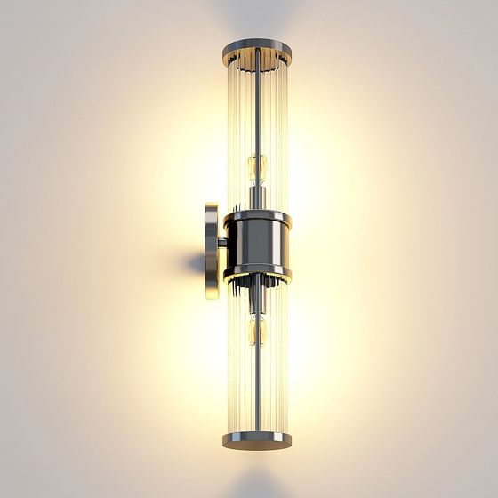 Elegant Low-Poly Wall Lamp 3D model