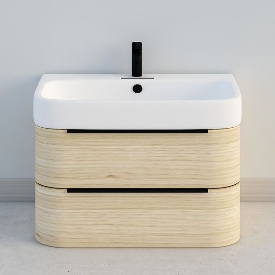 Modern Minimalist Bathroom Vanity 3D model