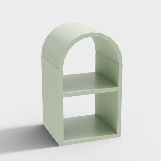 Arched Bookshelf 3D model for Modern Interiors