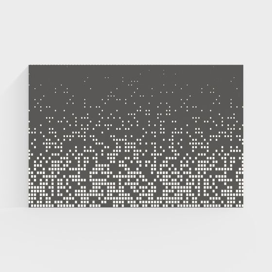 Pixel Wall 3D Model for Modern and Retro Design